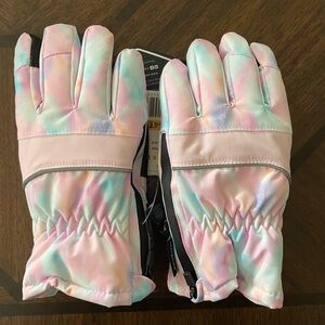 NWT Andy & Evan Thinsulate Zipgloves, 2-4T, Pink Tie-Dye